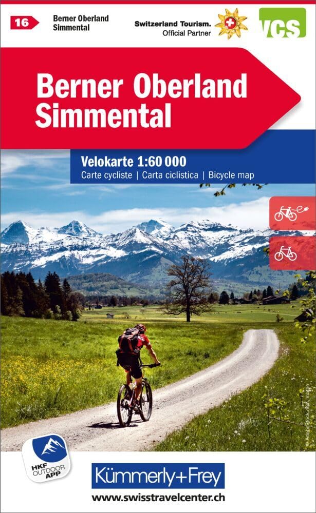 Kümmerly+Frey Velokarte 16 Berner Oberland, Simmental 1:60.000: Wetterfest, matt laminiert und mit free Download Leisure, Home & Garden