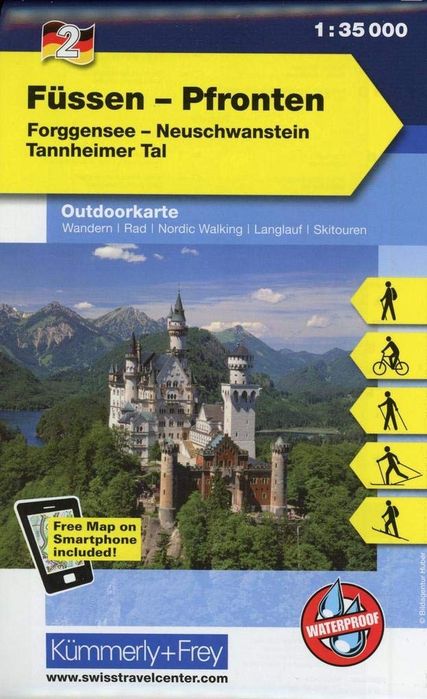 KuF Deutschland Outdoorkarte 02. Füssen - Pfronten 1 : 35.000 Leisure, Home & Garden