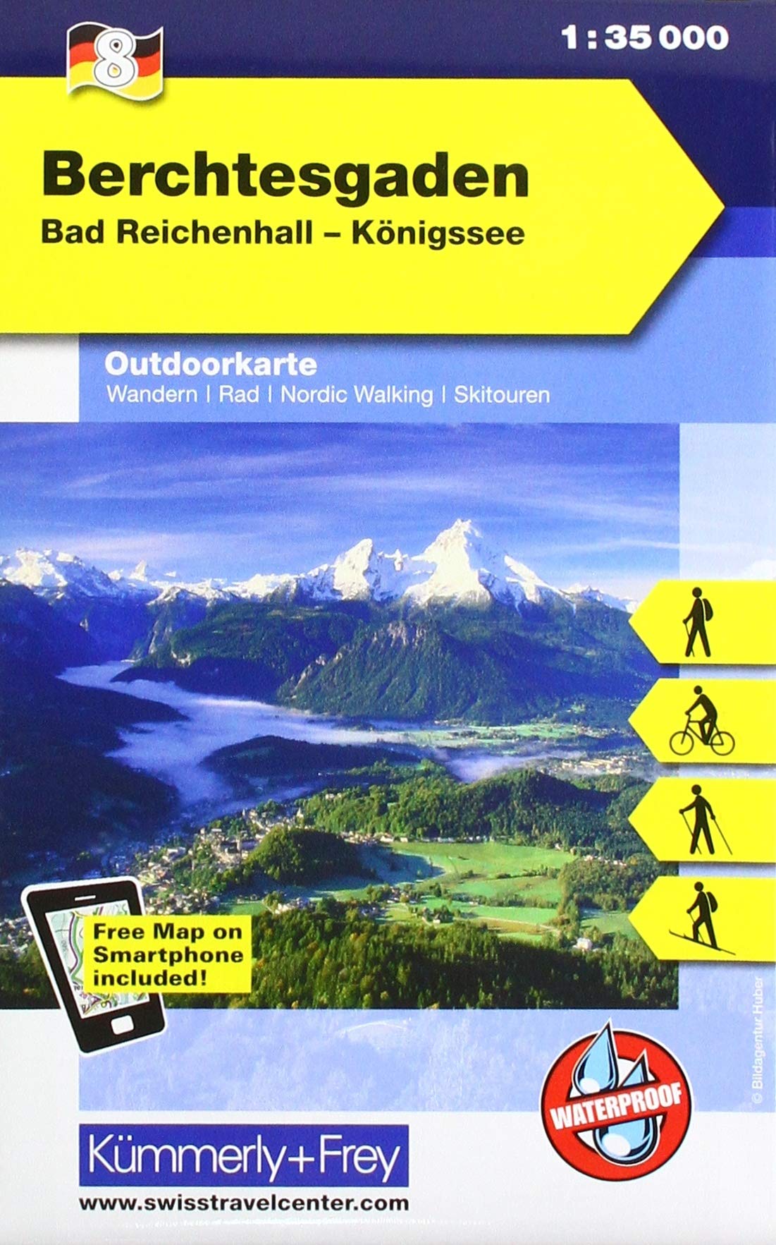 Berchtesgaden Nr. 08 Outdoorkarte Deutschland 1:35 000: Bad Reichenhall, Königssee, free Download mit HKF Maps App (Kümmerly+Frey Outdoorkarten Deutschland, Band 8) Leisure, Home & Garden