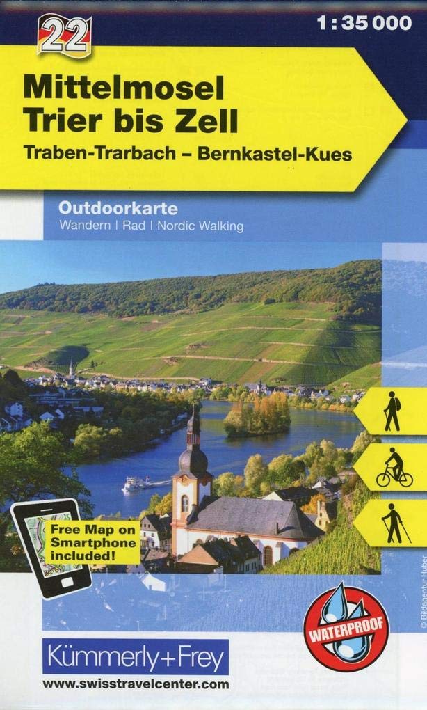 Mittelmosel - Trier bis Zell, Nr. 22 Outdoorkarte Deutschland 1:35 000: Free Download mit HKF Outdoor App (Kümmerly+Frey Outdoorkarten Deutschland, Band 22) Leisure, Home & Garden