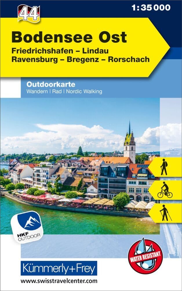Kümmerly+Frey Outdoorkarte Deutschland 44 Bodensee Ost 1:35.000: Mit Friedrichshafen, Lindau, Ravensburg, Bregenz und Rorschach. Touren für Wanderer, Biker und mehr! Free Download Leisure, Home & Garden