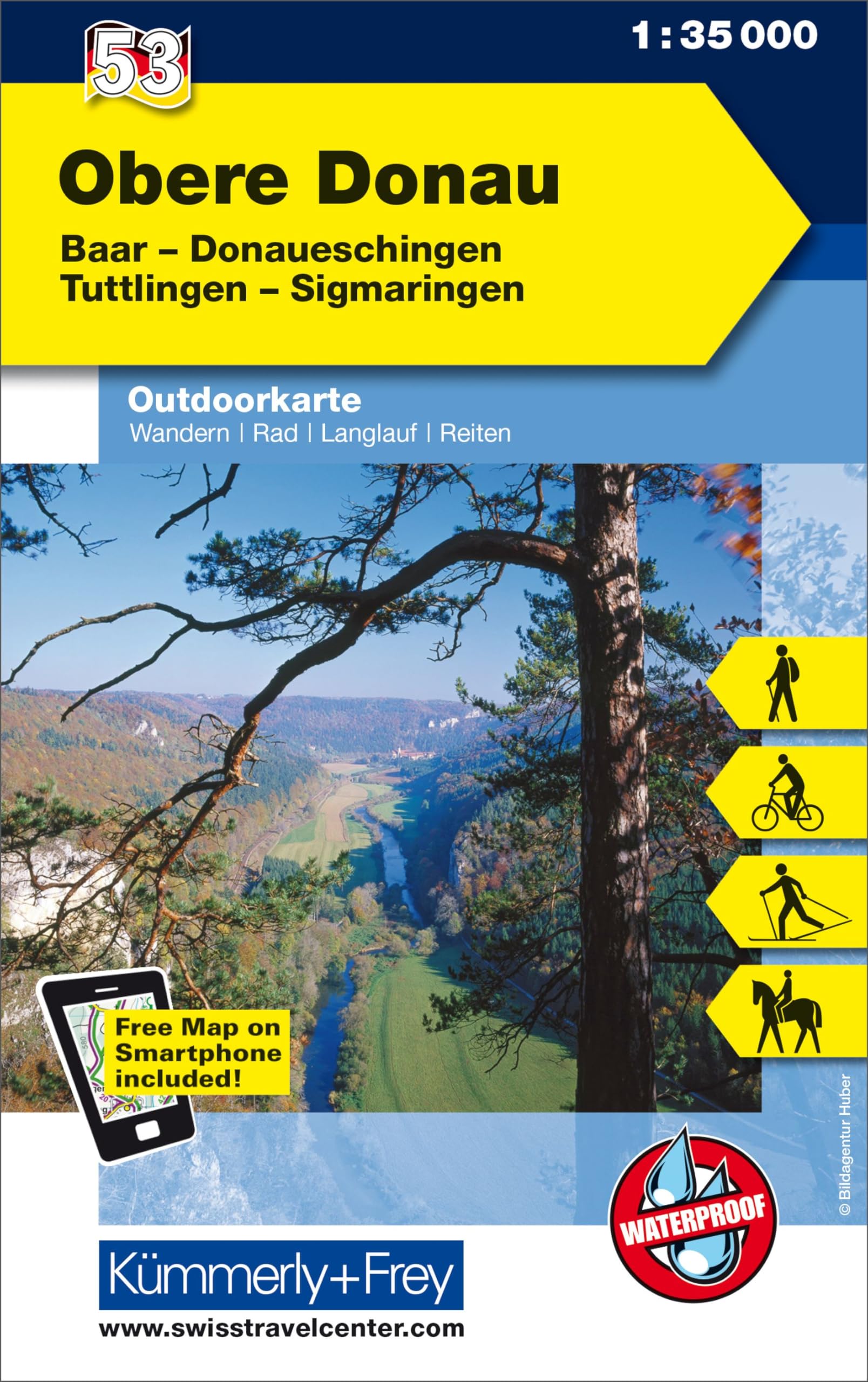 KuF Deutschland Outdoorkarte 53 Obere Donau 1 : 35 000 Leisure, Home & Garden