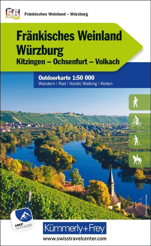 Fränkisches Weinland - Würzburg Kitzingen, Ochsenfurt, Volkach Nr. 56 Outdoorkarte Deutschland 1:50 000 Leisure, Home & Garden