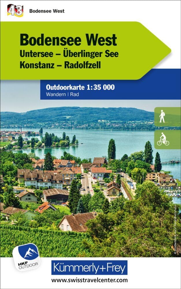 Kümmerly+Frey Outdoorkarte Deutschland 43 Bodensee West 1:35.000 Leisure, Home & Garden