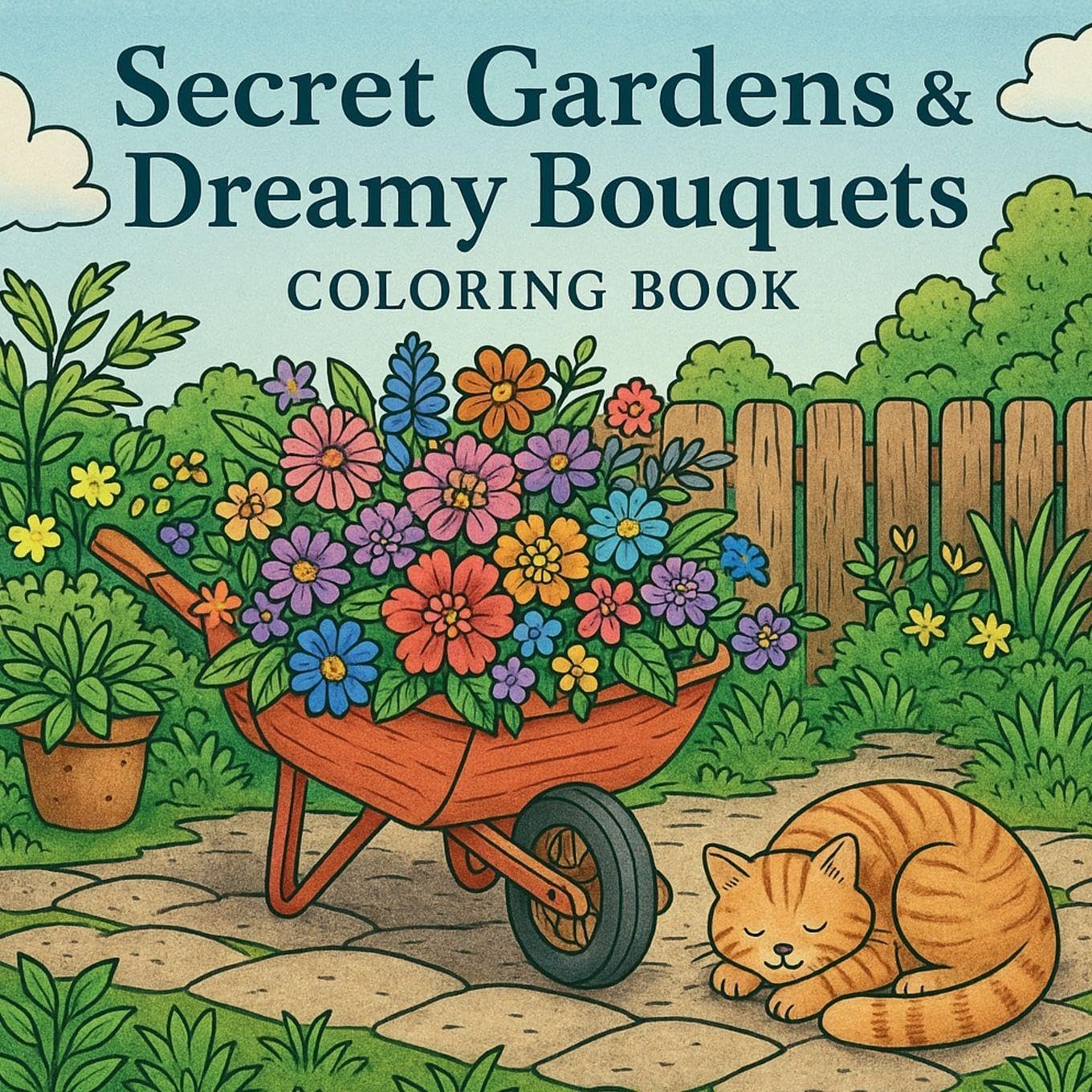 Secret Gardens & Dreamy Bouquets Coloring Book Garden & Plants