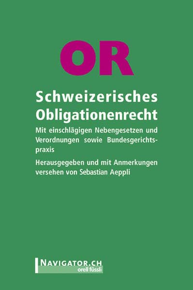 OR Gesetze: Schweizerisches Obligationenrecht Law
