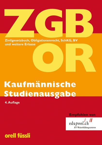 Zivilgesetzbuch (ZGB), Obligationenrecht (OR), SchKG, BV und weitere Erlasse (ZGB/OR) (f. d. Schweiz) Law