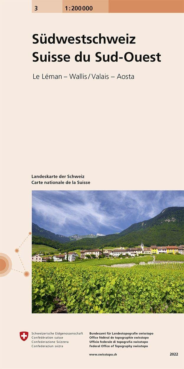 3 Landeskarte 1:200 000: Südwestschweiz - Suisse du Sud-Ouest (Kleinmassstäbe: 1:200 000 bis 1:1 Mio, Band 3) Leisure, Home & Garden
