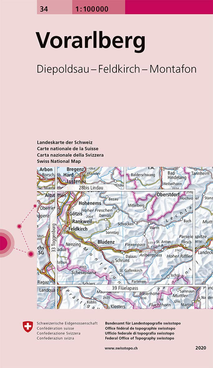 34 Vorarlberg: Diepoldsau - Feldkirch - Montafon (Landeskarte 1:100 000, Band 34) Leisure, Home & Garden