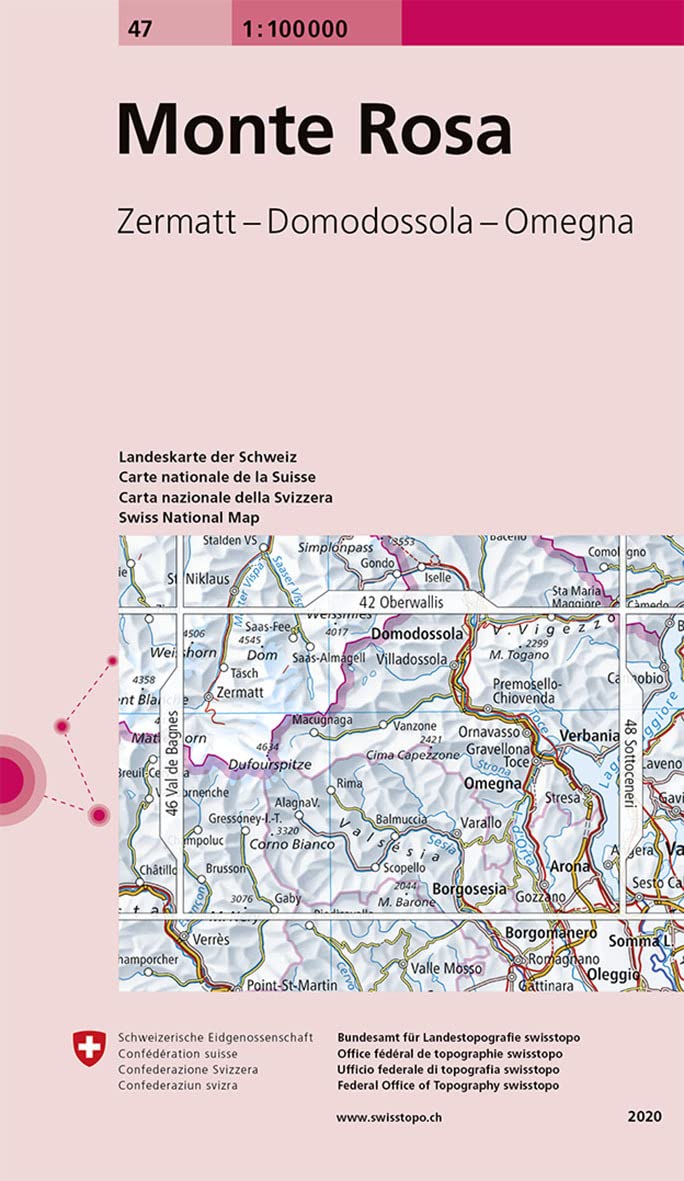 47 Monte Rosa: Zermatt - Domodossola - Omegna (Landeskarte 1:100 000, Band 47) Leisure, Home & Garden