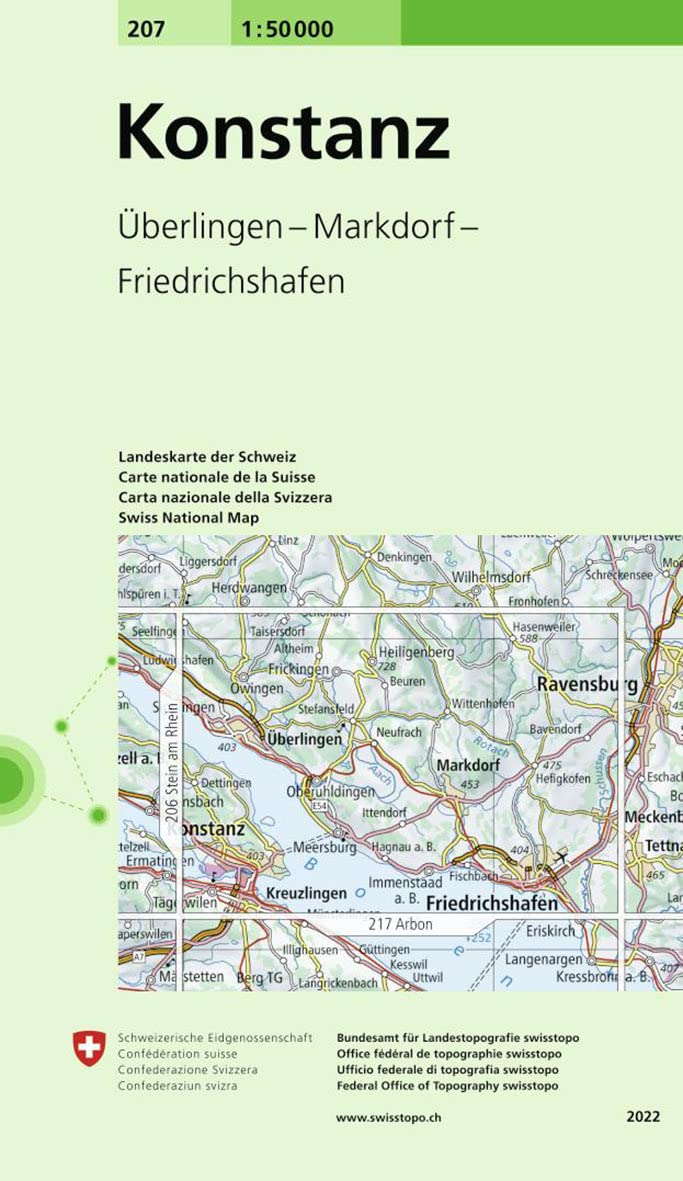 207 Konstanz: Überlingen - Markdorf - Friedrichshafen (Landeskarte 1:50 000, Band 207) Leisure, Home & Garden