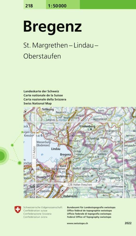 218 Bregenz: St. Margrethen - Lindau - Oberstaufen (Landeskarte 1:50 000, Band 218) Leisure, Home & Garden
