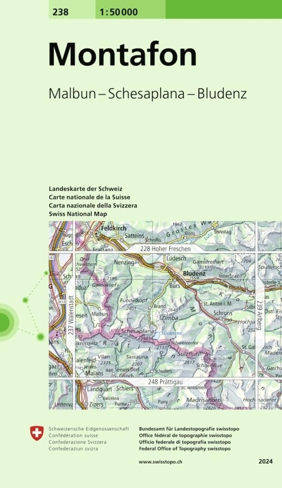 238 Montafon: Malbun - Schesaplana - Bludenz (Landeskarte 1:50 000, Band 238) Leisure, Home & Garden