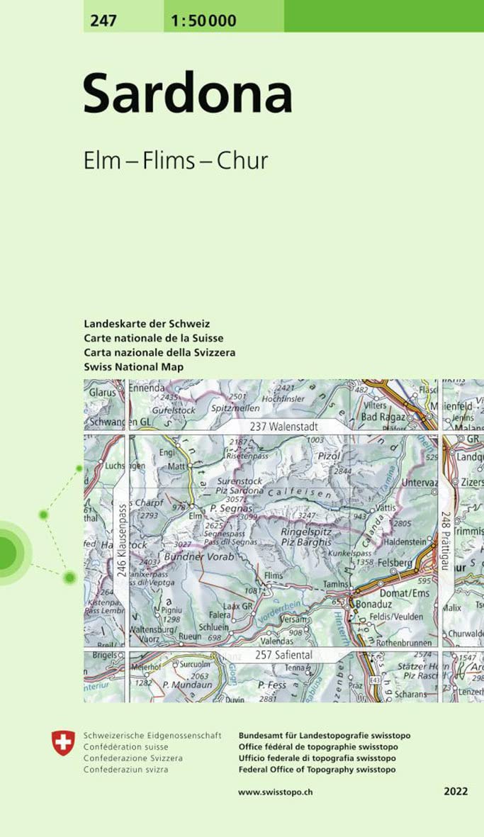 247 Sardona: Elm - Flims - Chur (Landeskarte 1:50 000, Band 247) Leisure, Home & Garden