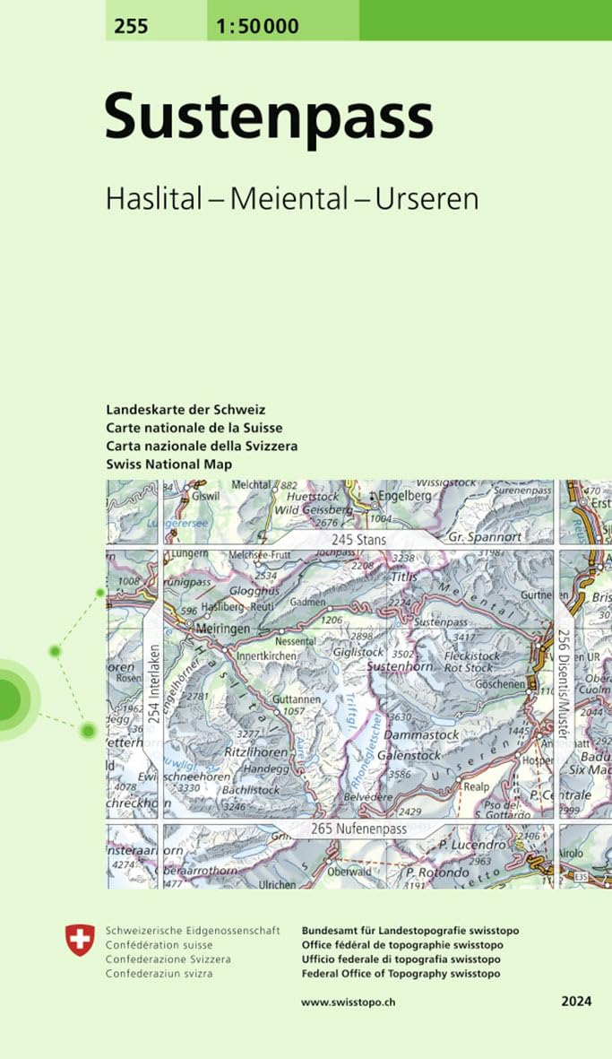 255 Sustenpass: Haslital - Meiental -Urseren (Landeskarte 1:50 000, Band 255) Leisure, Home & Garden