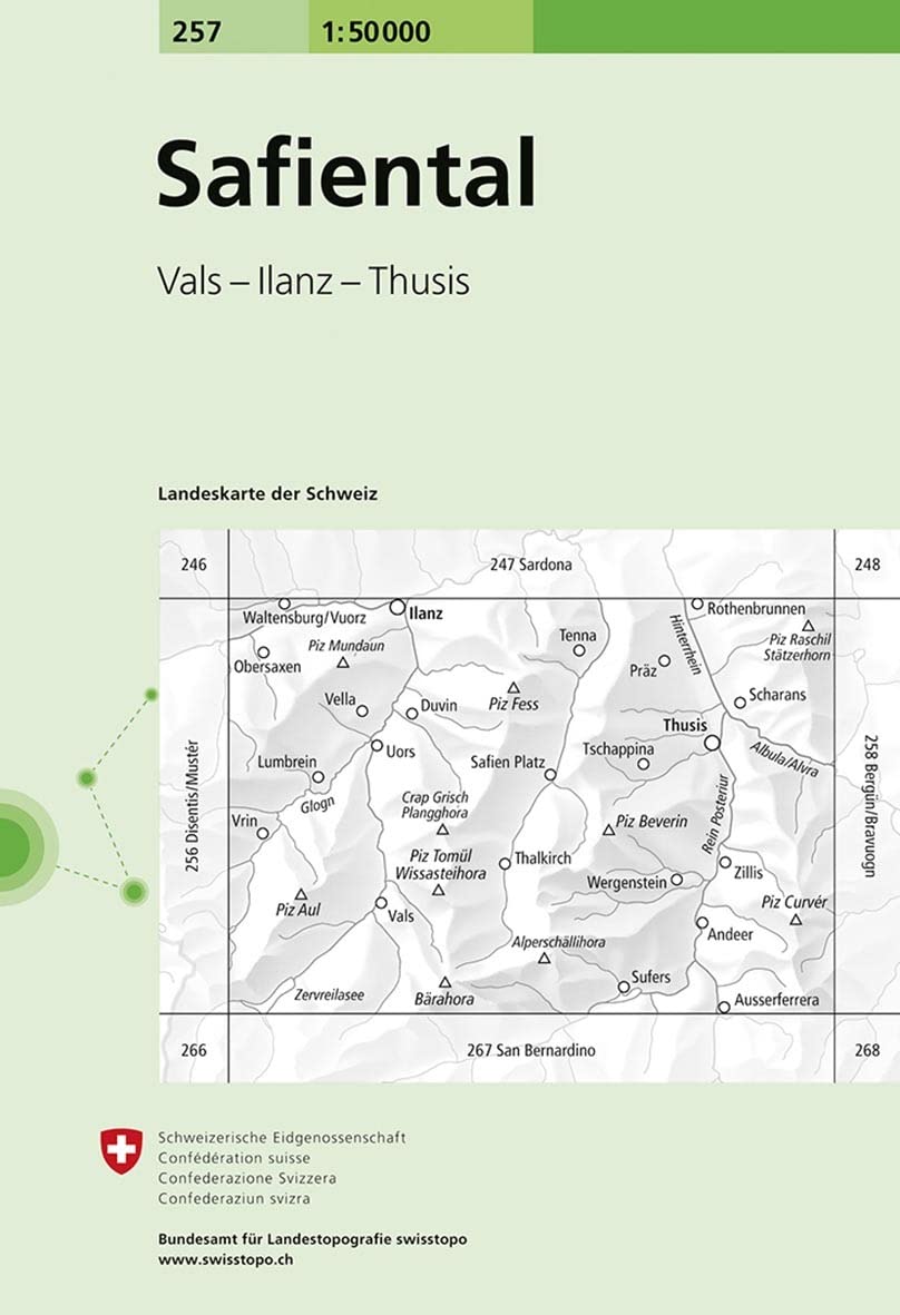 257 Safiental: Vals-Ilanz-Thusis (Landeskarte 1:50 000, Band 257) Leisure, Home & Garden
