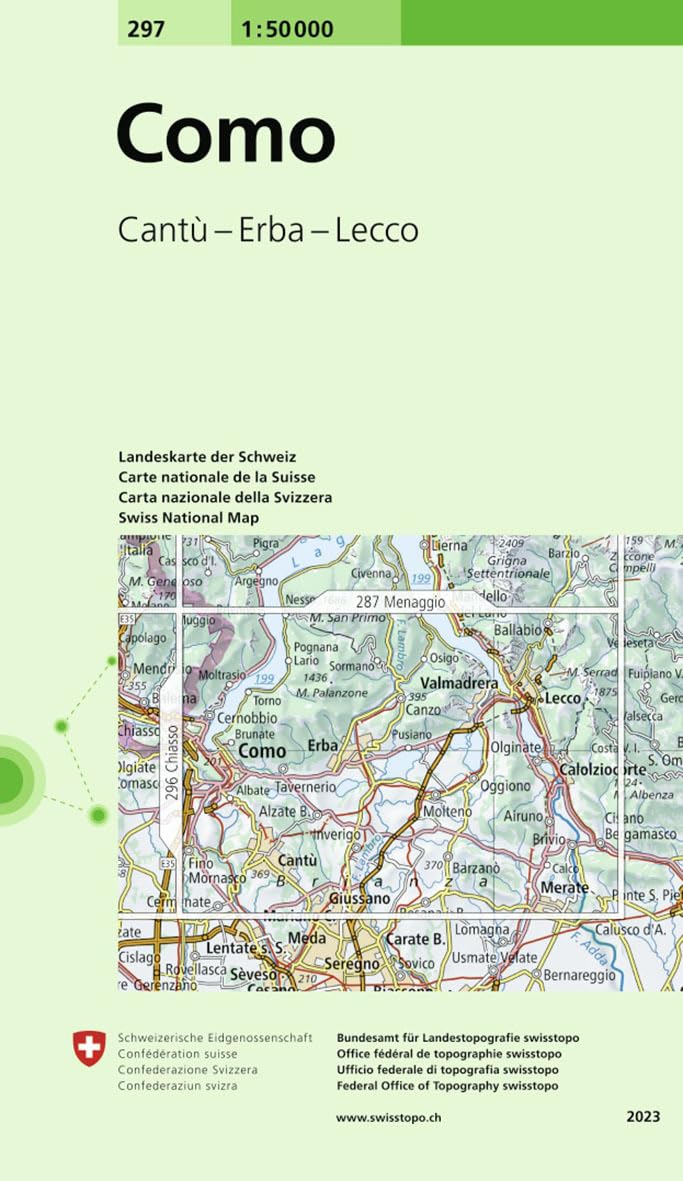 297 Como: Cantù - Erba - Lecco (Landeskarte 1:50 000, Band 297) Leisure, Home & Garden
