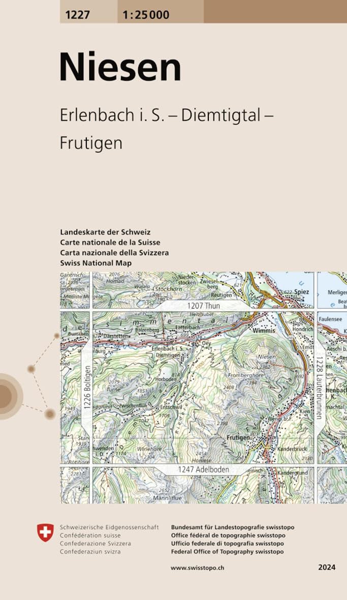 1227 Niesen: Erlenbach i. S. -Diemtigtal - Frutigen (Landeskarte 1:25 000, Band 1227) Leisure, Home & Garden