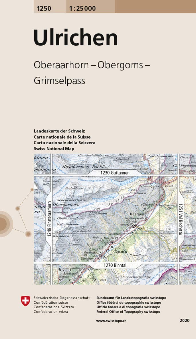 1250 Ulrichen: Oberaarhorn - Obergoms - Grimselpass (Landeskarte 1:25 000, Band 1250) Leisure, Home & Garden