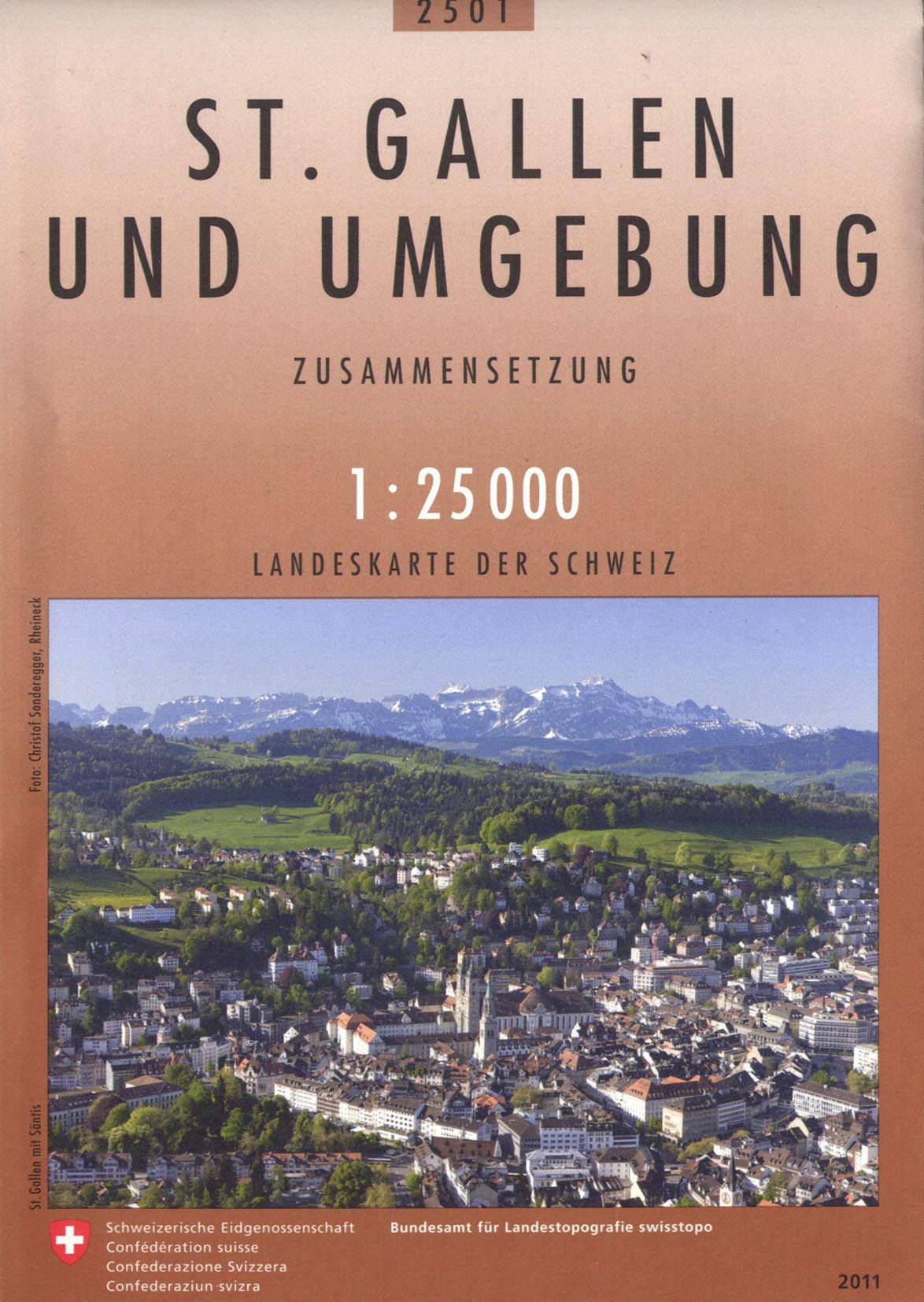 Swisstopo 1 : 25 000 St. Gallen u. Umgebung Geology & Geography