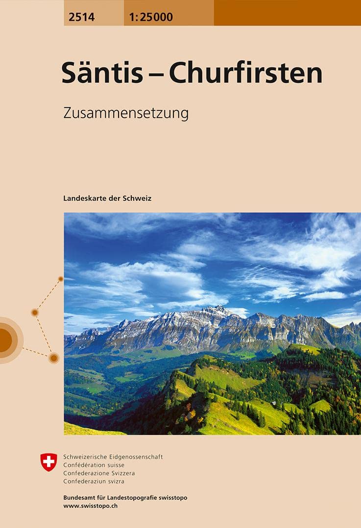 2514 Säntis - Churfirsten: Zusammensetzung (Landeskarte 1:25 000 Zusammensetzungen, Band 2514) Leisure, Home & Garden