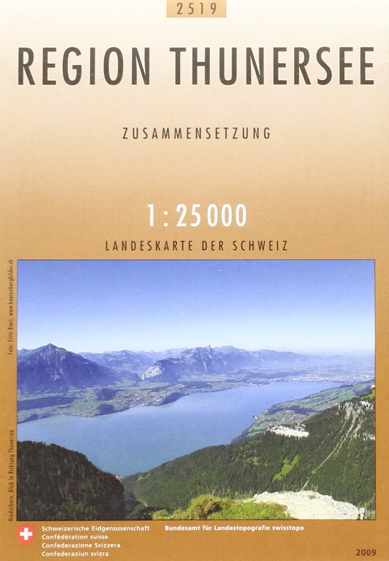 Swisstopo 1 : 25 000 Region Thunersee Geology & Geography