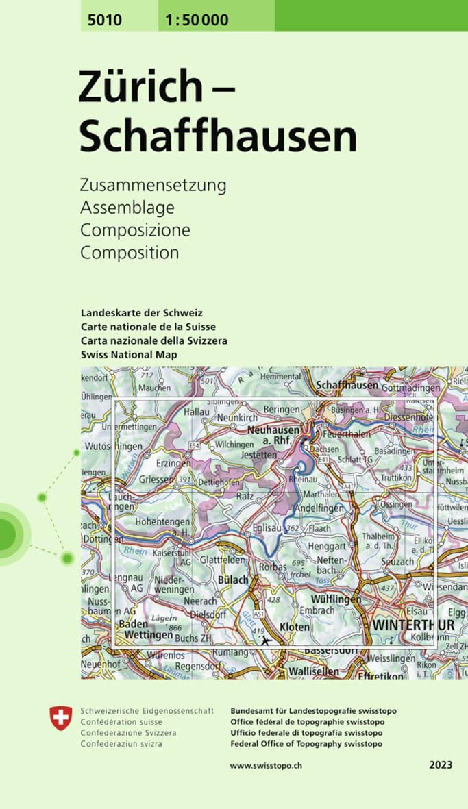 Zürich, Schaffhausen 1:50'000 Leisure, Home & Garden