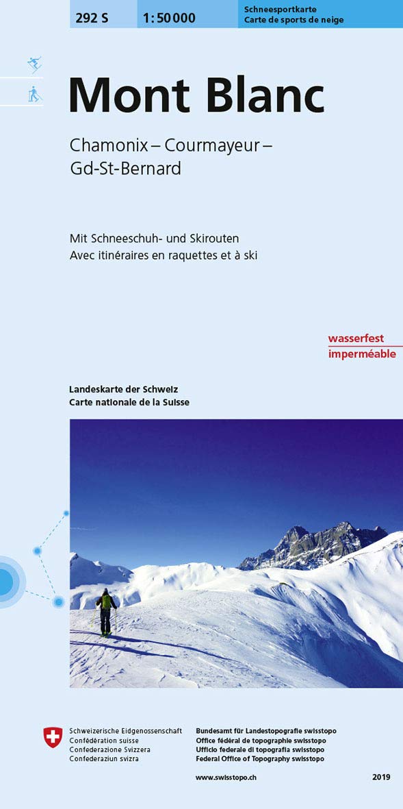 292S Mont Blanc Schneesportkarte: Chamonix - Courmayeur - Gd-St-Bernard (Skitourenkarten 1:50 000) Leisure, Home & Garden
