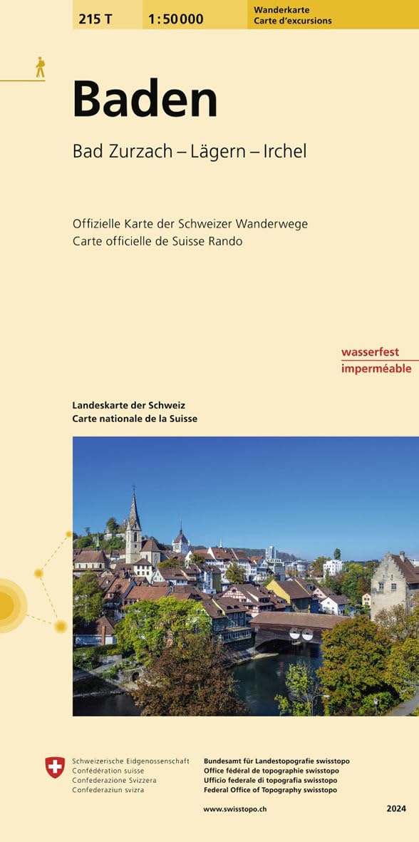 215T Baden Wanderkarte: Bad Zurzach - Lägern - Irchel (Wanderkarten 1:50 000) Leisure, Home & Garden