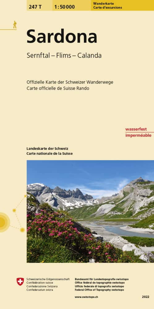247T Sardona Wanderkarte: Sernftal - Flims - Calanda (Wanderkarten 1:50 000) Leisure, Home & Garden