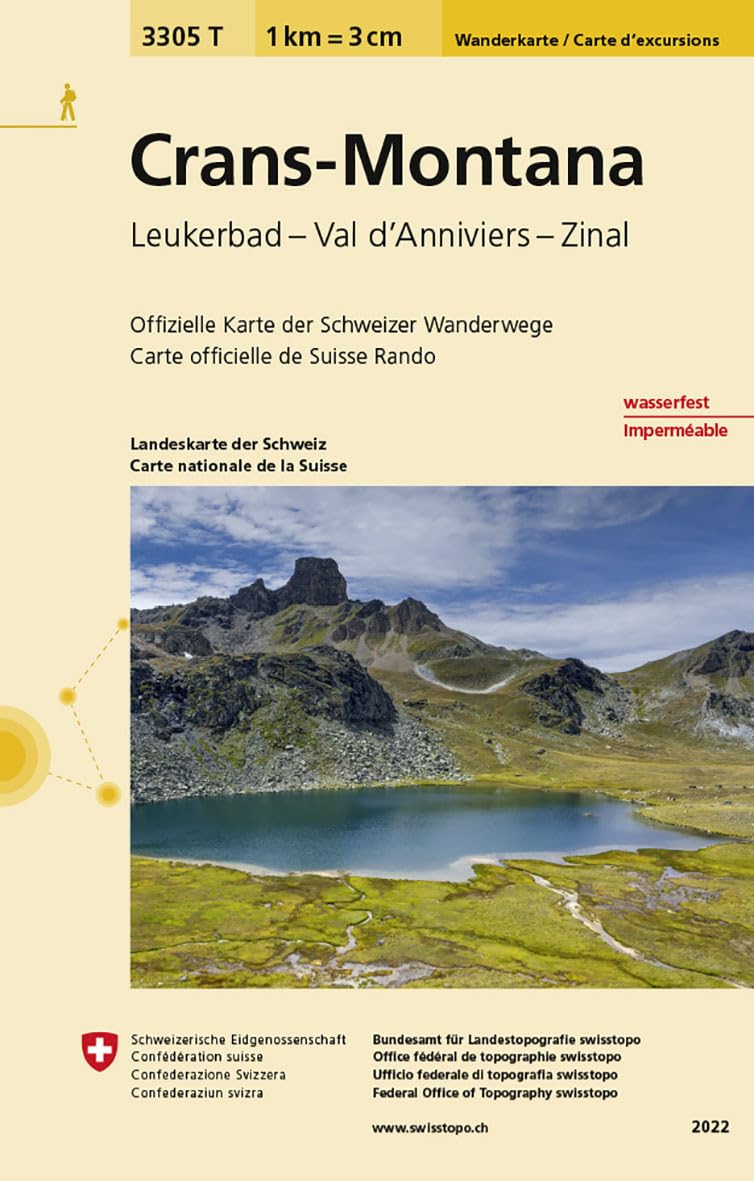 3305T Crans-Montana Carte d'excursions: Leukerbad - Val d'Anniviers - Zinal (Wanderkarten 1:33 333) Leisure, Home & Garden