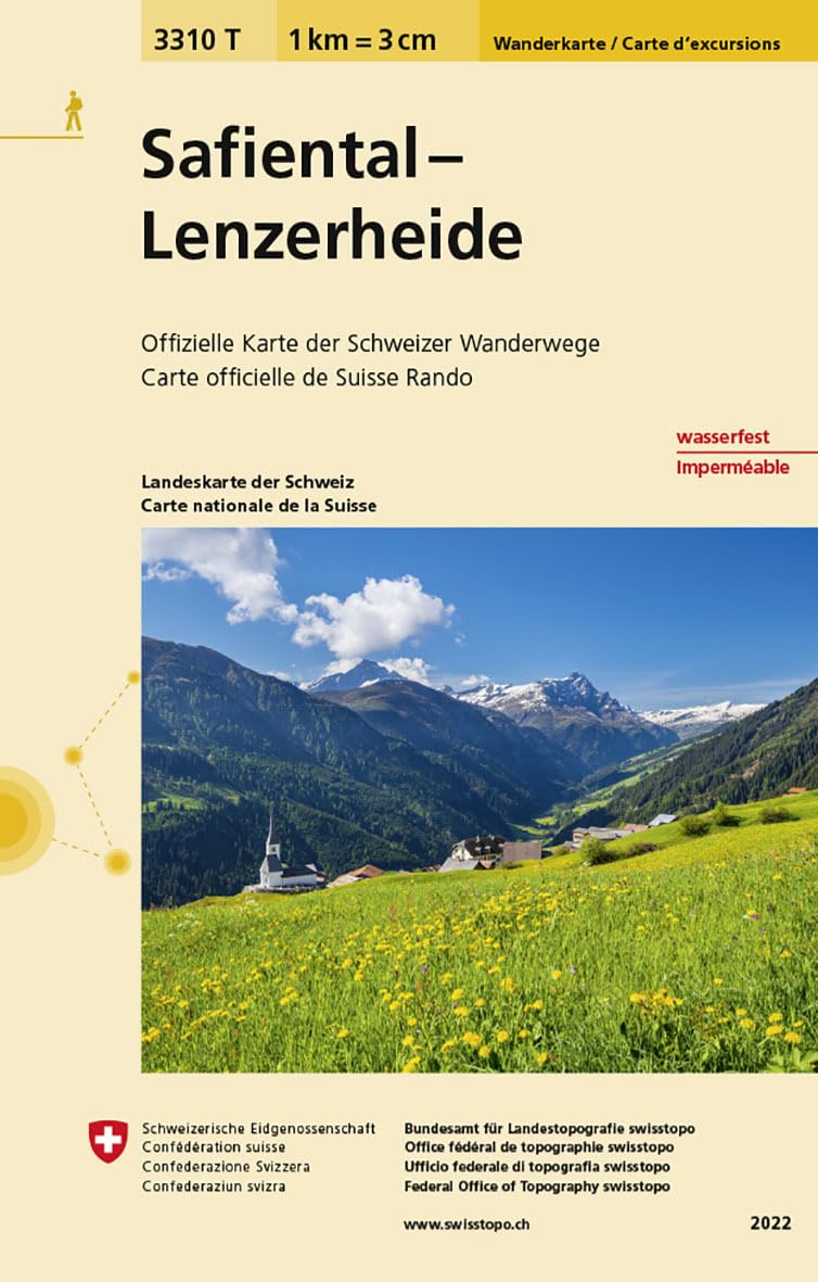 3310T Safiental - Lenzerheide Wanderkarte: Ilanz - Thusis - Domat/Ems - Chur - Lenzerheide (Wanderkarten 1:33 333) Leisure, Home & Garden
