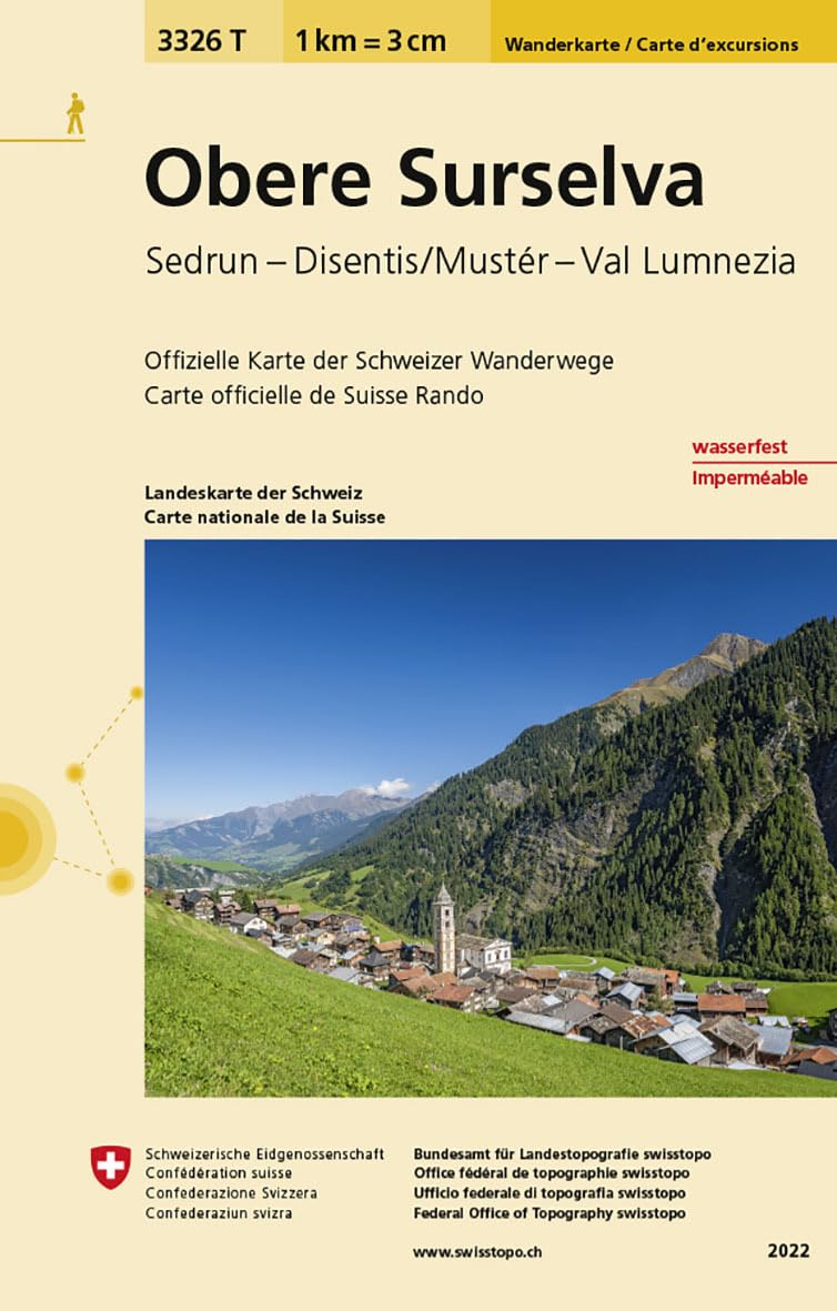 3326T Obere Surselva Wanderkarte: Sedrun - Disentis/Mustér - Val Lumnezia (Wanderkarten 1:33 333) Leisure, Home & Garden