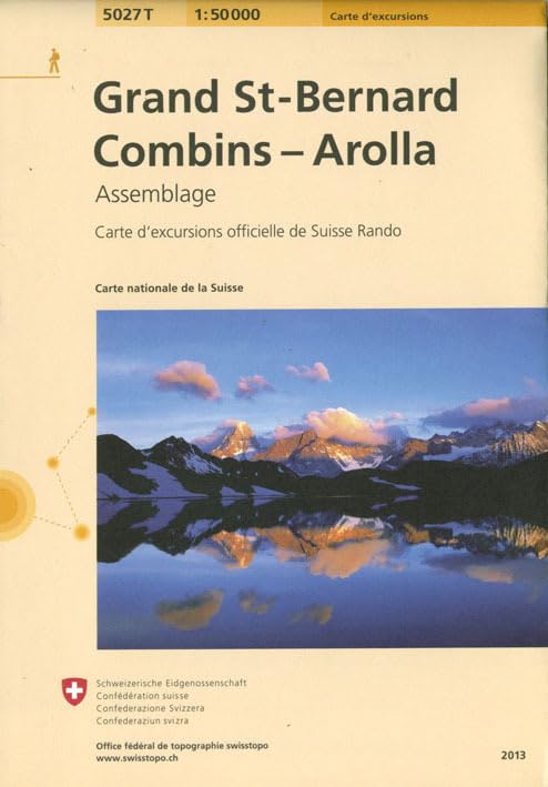 Swisstopo 1 : 50 000 Grand St-Bernhard - Combins - Arolla Leisure, Home & Garden
