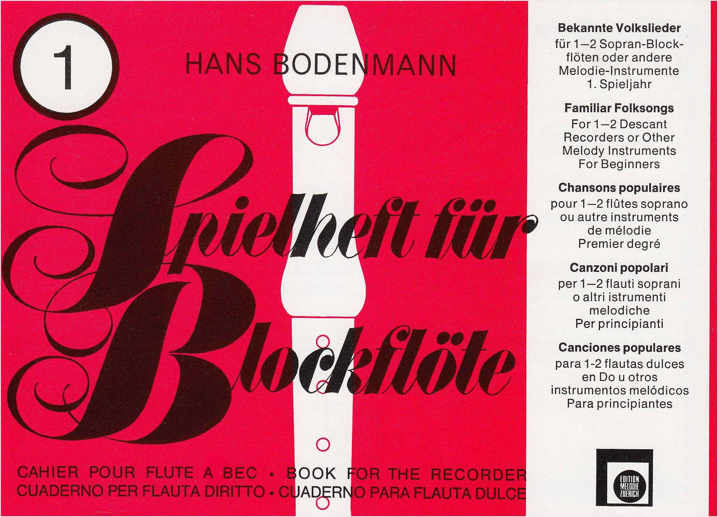 Spielheft Fuer Blockfloete 1. Sopranblockflöte Sheet Music