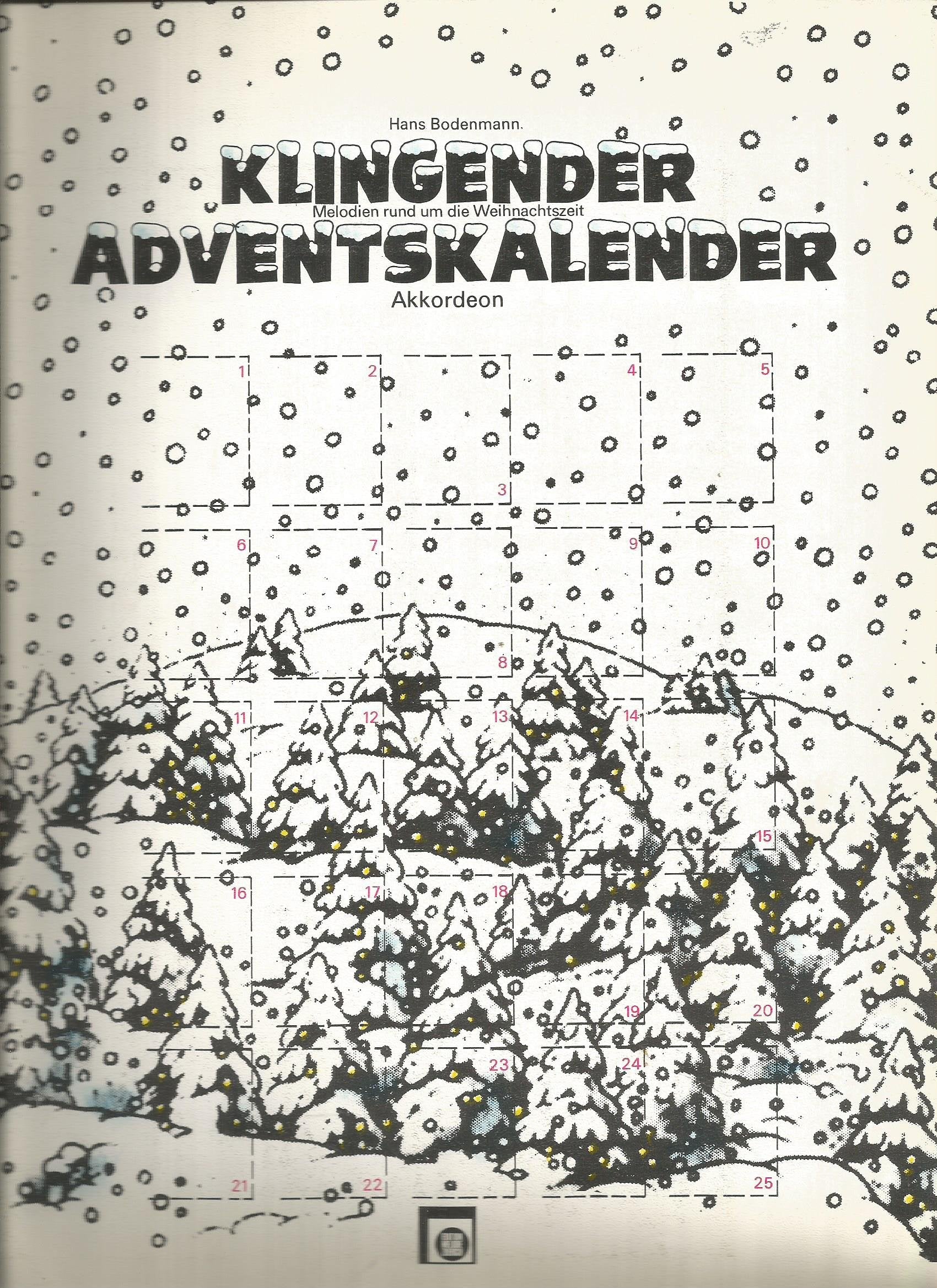 Klingender Adventskalender, für Akkordeon: Melodien rund um die Weihnachtszeit Sheet Music