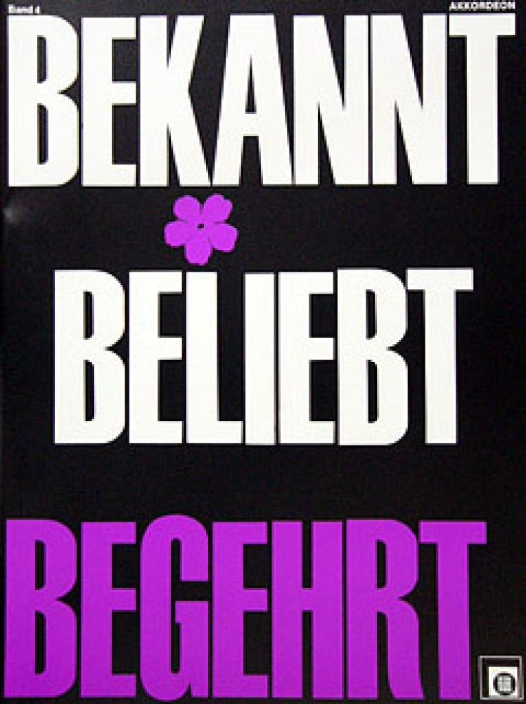 Bekannt Beliebt Begehrt 4. Akkordeon, Akkordeon Sheet Music