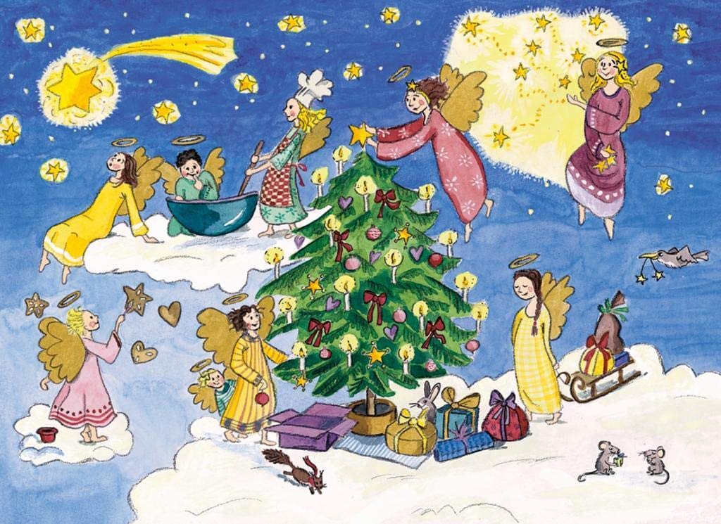 Adventskalender Engel: Mit Glitter und durchscheinenden Fensterbildern Leisure, Home & Garden