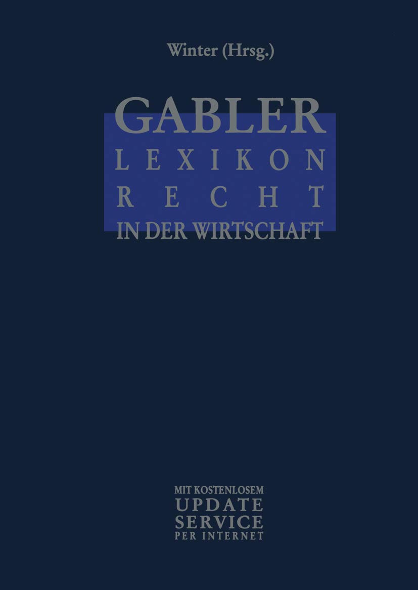 Gabler Lexikon Recht in der Wirtschaft Law