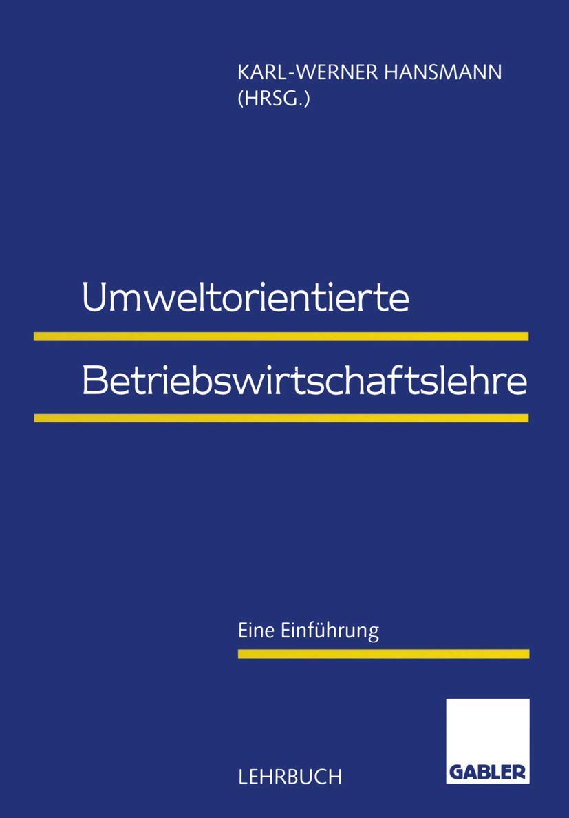 Umweltorientierte Betriebswirtschaftslehre Law