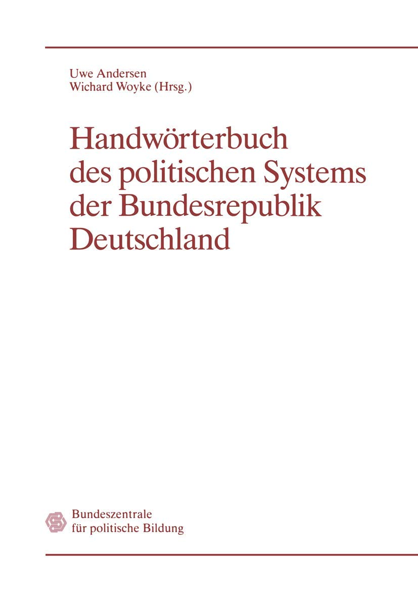 Handwörterbuch des politischen Systems der Bundesrepublik Deutschland Law