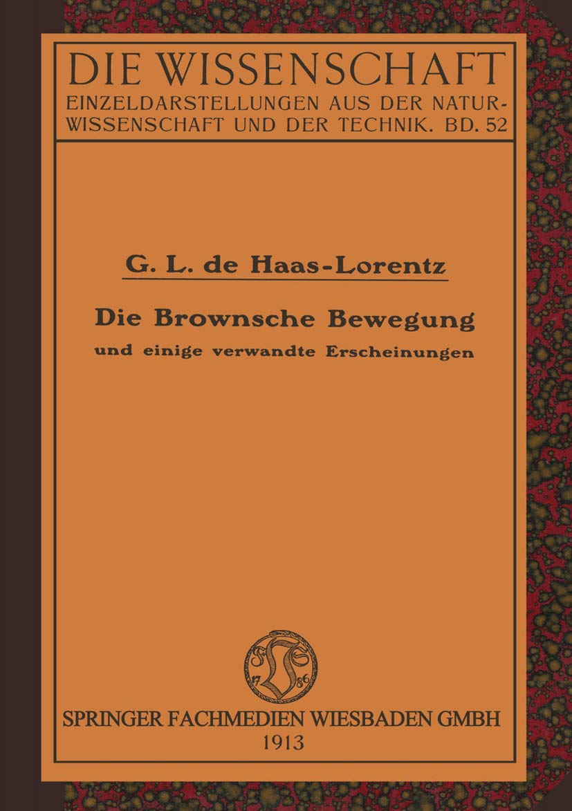 Die Brownsche Bewegung und Einige Verwandte Erscheinungen Law