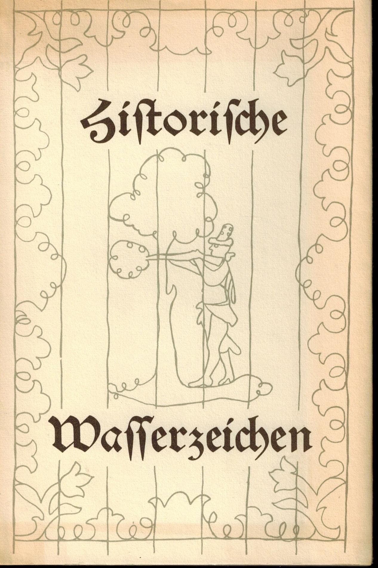 Historische Wasserzeichen, Books