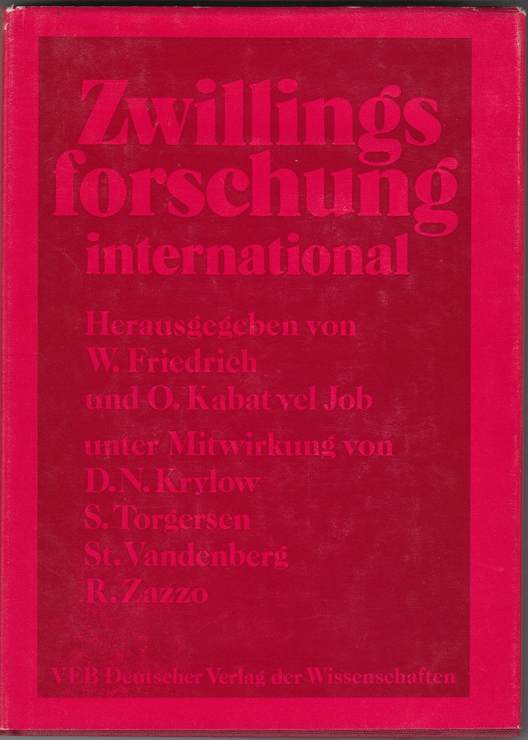 Zwillingsforschung international Social Sciences