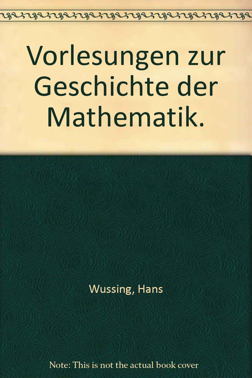 Product Image: Vorlesungen zur Geschichte der Mathematik