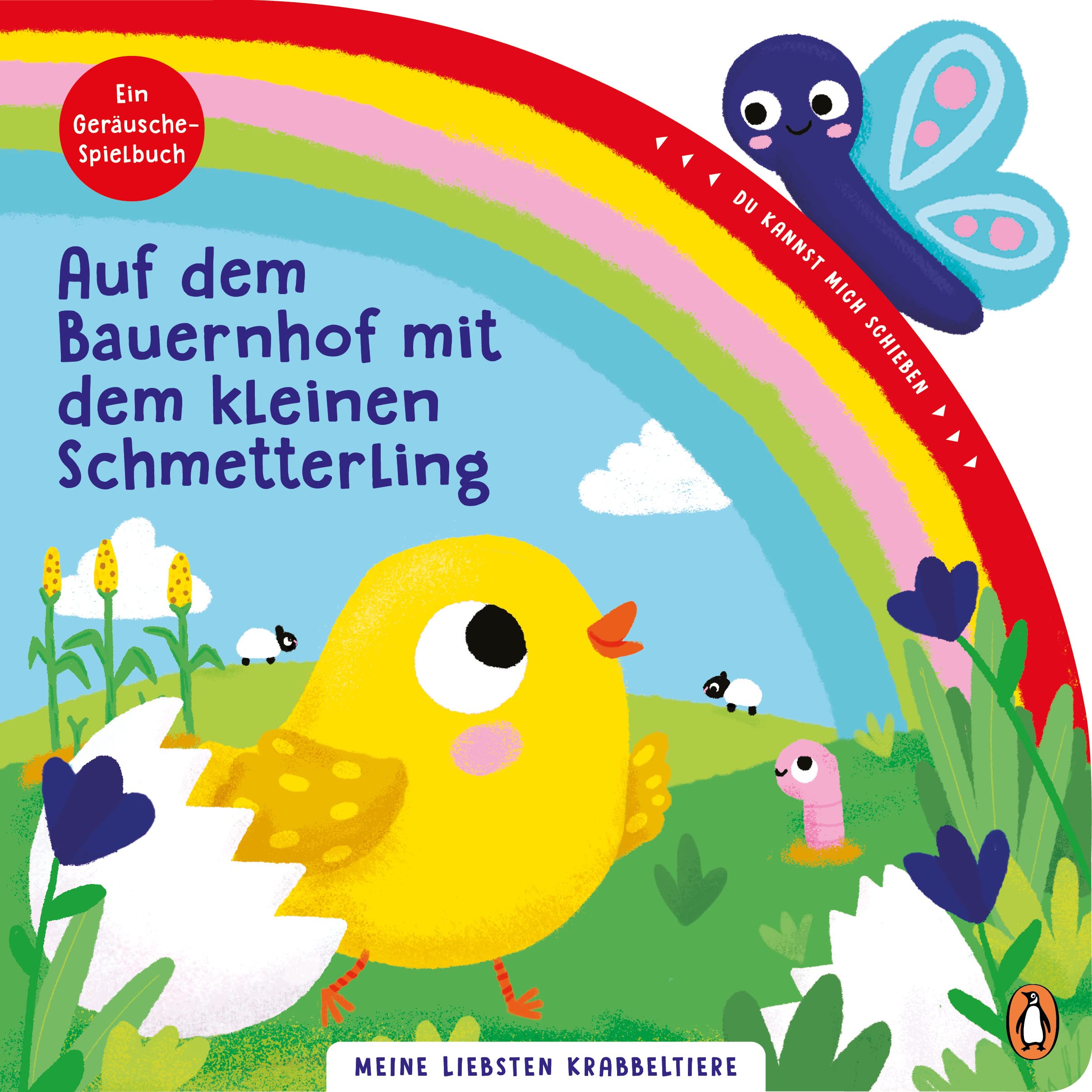 Meine liebsten Krabbeltiere - Auf dem Bauernhof mit dem kleinen Schmetterling: Pappbilderbuch mit Schiebeelement und Geräusch für Kinder ab 18 Monaten (Meine-liebsten-Krabbeltiere-Reihe, Band 3) Children's books