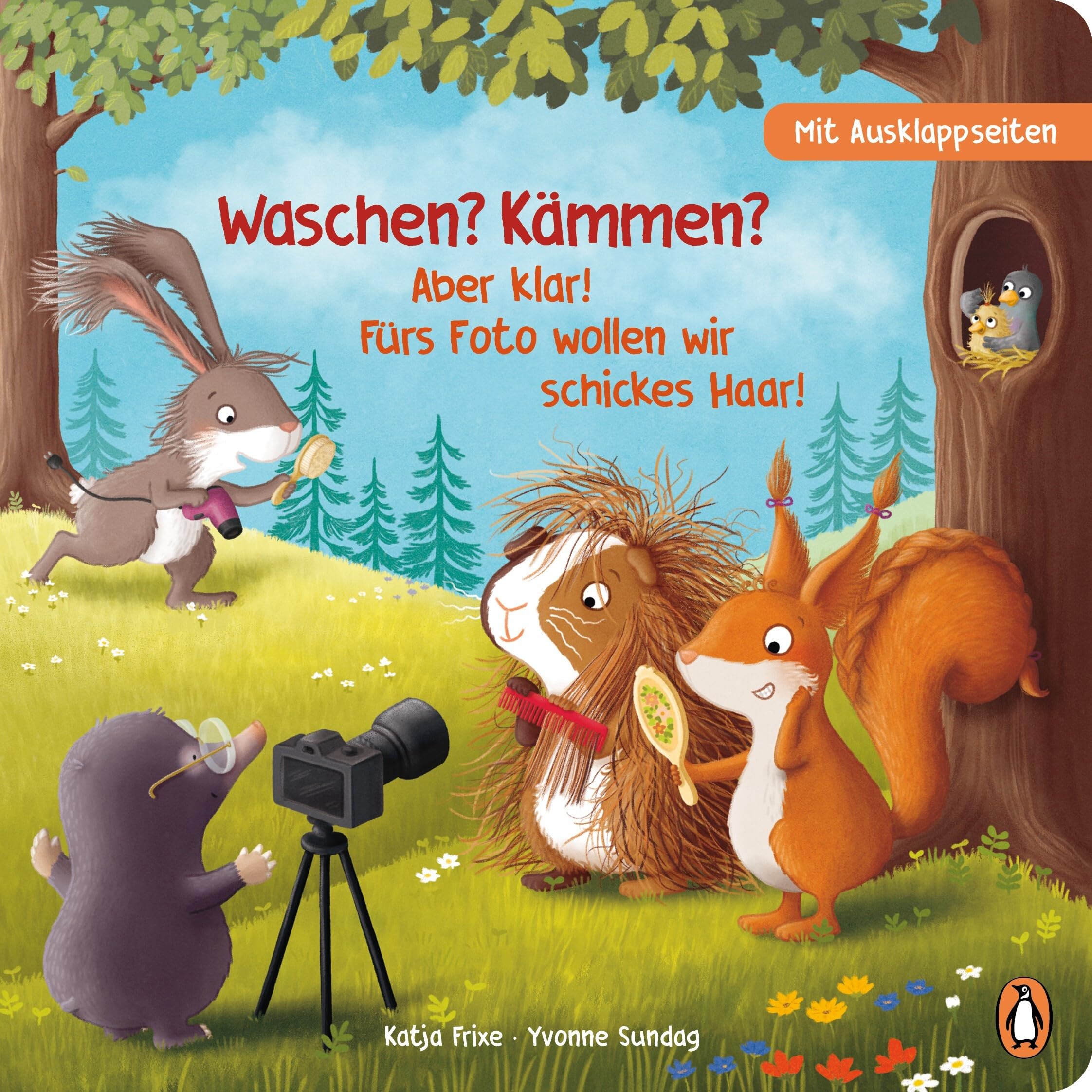 Waschen? Kämmen? Aber klar! Fürs Foto wollen wir schickes Haar! Parents & Children