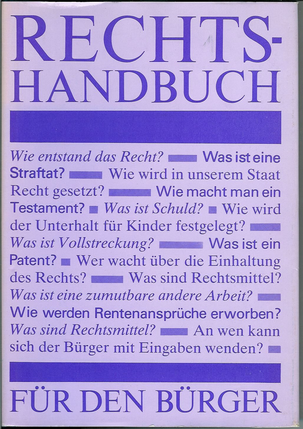 Rechtshandbuch für den Bürger Books
