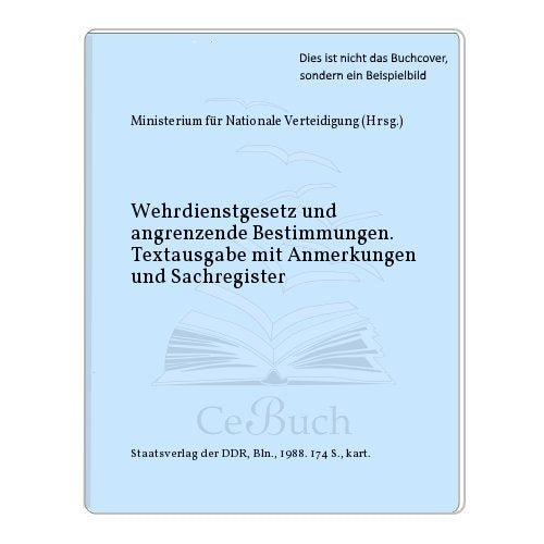 Wehrdienstgesetz und angrenzende Bestimmungen Books