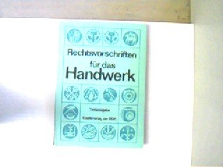 Rechtsvorschriften für das Handwerk, Books